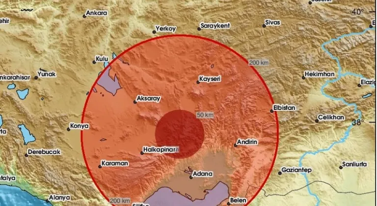 Adana'da 5.0 Büyüklüğünde Deprem