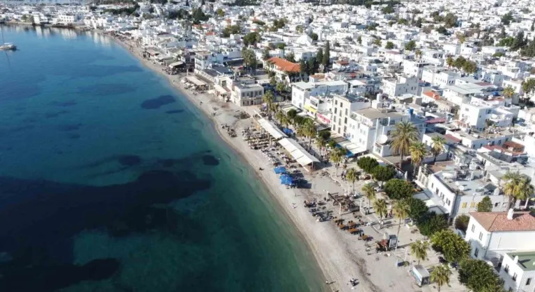 Bodrum’da yeni yılın ilk günü deniz keyfi