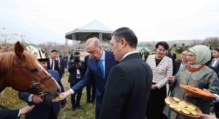 Cumhurbaşkanı Erdoğan, Kırgızistan Cumhurbaşkanı Caparov’a Togg hediye etti