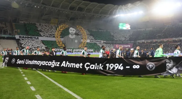 Konyaspor - Fenerbahçe maçında Ahmet Çalık anıldı